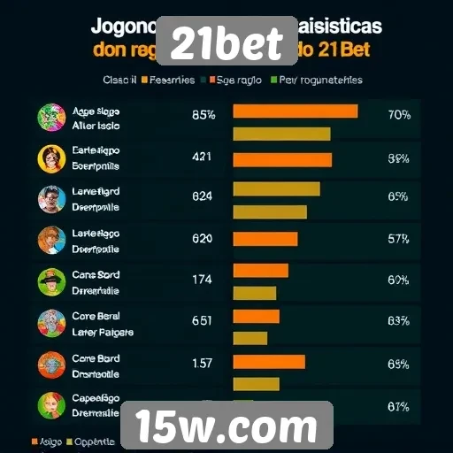 Estatísticas de jogos populares no 21bet